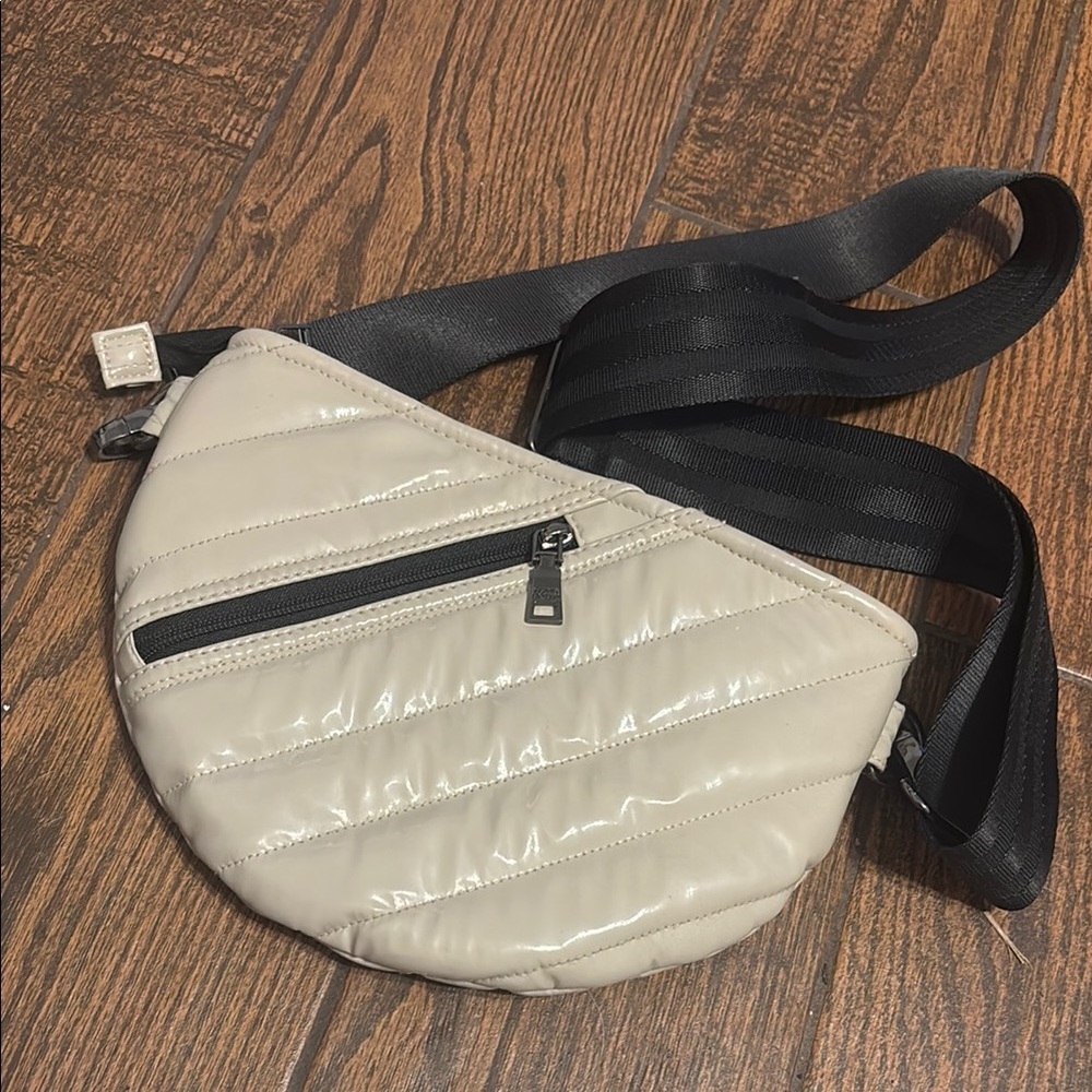 THINK ROYLN Cream and Black Satchel Modern Design